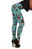 Tiki Hibiscus Pattern Print Women Leggings-grizzshop