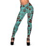 Tiki Hibiscus Pattern Print Women Leggings-grizzshop