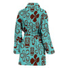 Tiki Hibiscus Pattern Print Women Long Robe-grizzshop