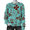 Tiki Hibiscus Pattern Print Women's Sweatshirt-grizzshop