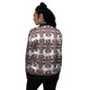 Tiki Mask Ornament Print Pattern Women's Bomber Jacket-grizzshop