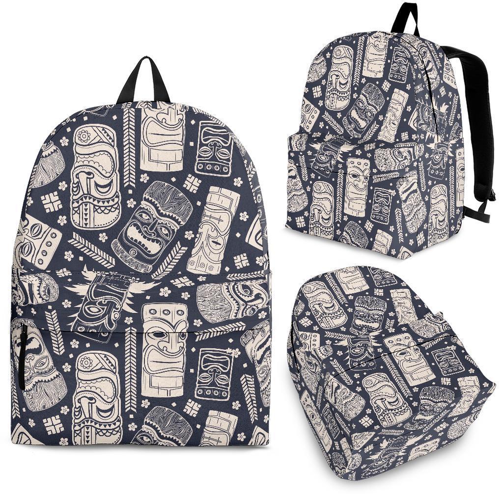 Tiki Pattern Print Backpack-grizzshop