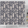 Tiki Pattern Print Bathroom Shower Curtain-grizzshop