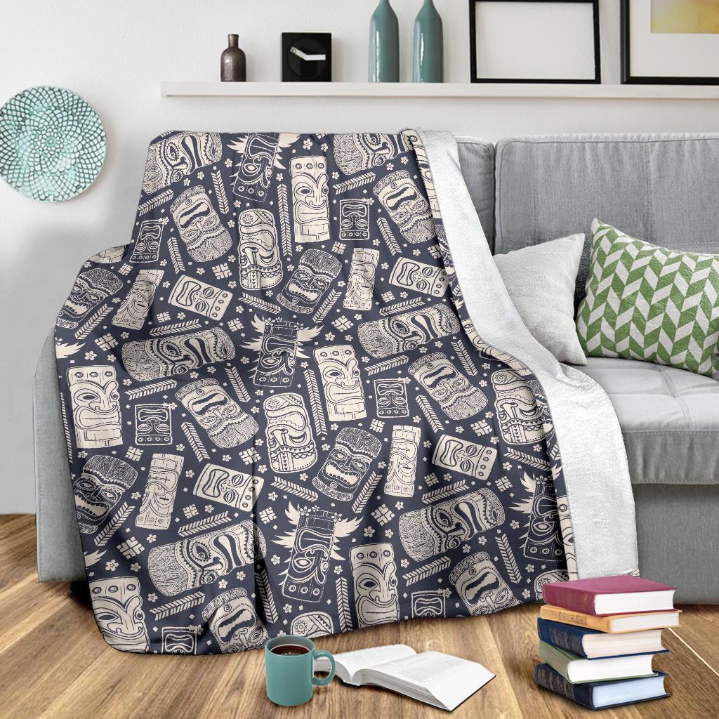 Tiki Pattern Print Blanket-grizzshop