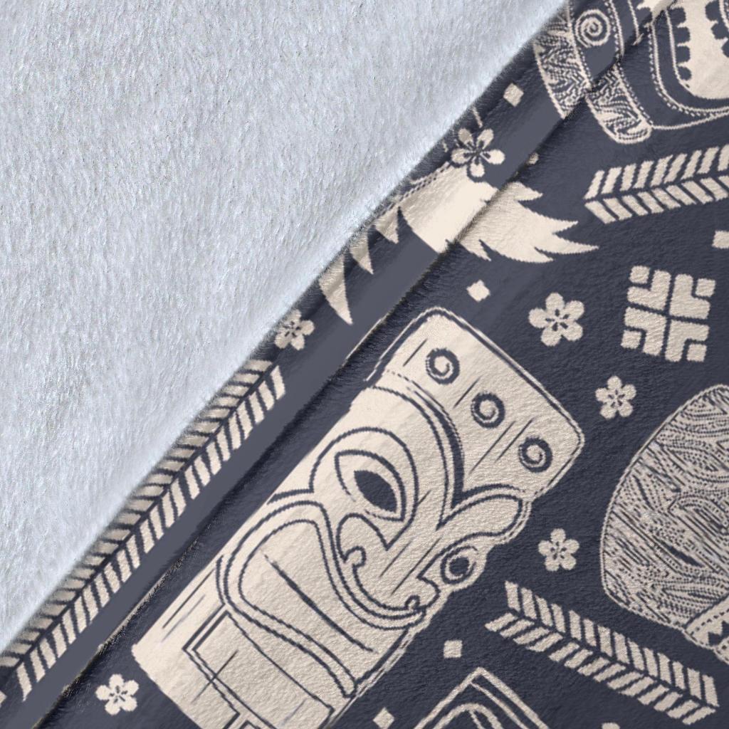 Tiki Pattern Print Blanket-grizzshop