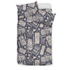 Tiki Pattern Print Duvet Cover Bedding Set-grizzshop