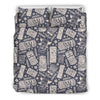 Tiki Pattern Print Duvet Cover Bedding Set-grizzshop