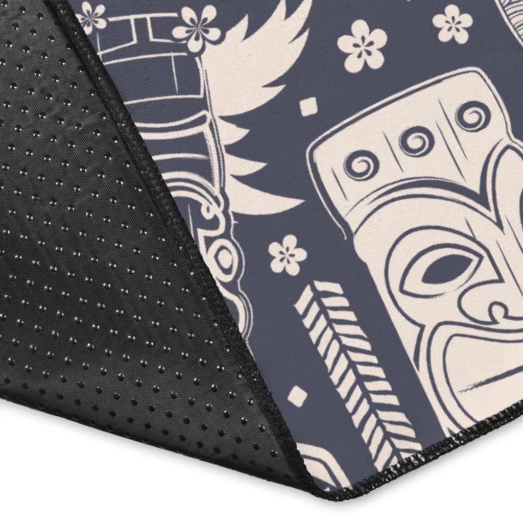 Tiki Pattern Print Floor Mat-grizzshop