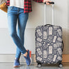 Tiki Pattern Print Luggage Cover Protector-grizzshop