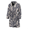 Tiki Pattern Print Men Long Robe-grizzshop