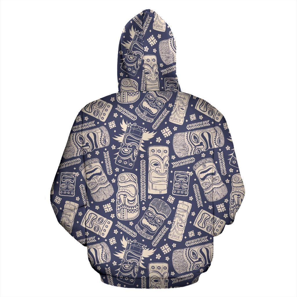 Tiki Pattern Print Men Women Pullover Hoodie-grizzshop