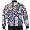 Tiki Pattern Print Men's Bomber Jacket-grizzshop