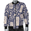 Tiki Pattern Print Men's Bomber Jacket-grizzshop