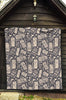 Tiki Pattern Print Quilt-grizzshop