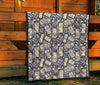 Tiki Pattern Print Quilt-grizzshop