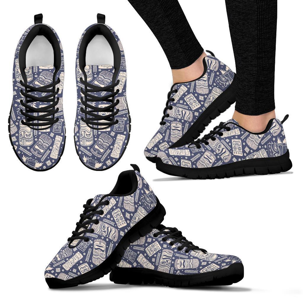 Tiki Pattern Print Sneaker Shoes For Men Women-grizzshop