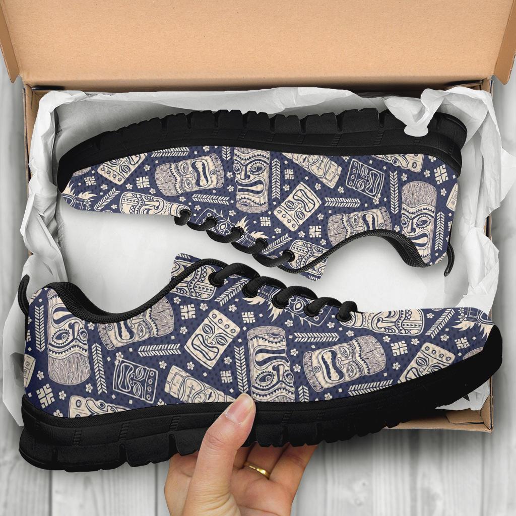 Tiki Pattern Print Sneaker Shoes For Men Women-grizzshop