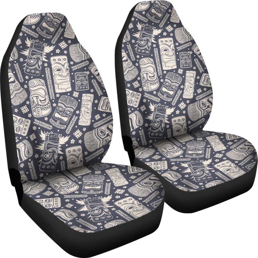 Tiki Pattern Print Universal Fit Car Seat Covers-grizzshop