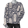 Tiki Pattern Print Women's Sweatshirt-grizzshop