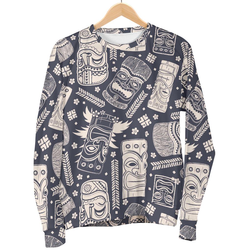 Tiki Pattern Print Women's Sweatshirt-grizzshop