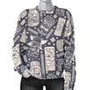 Tiki Pattern Print Women's Sweatshirt-grizzshop