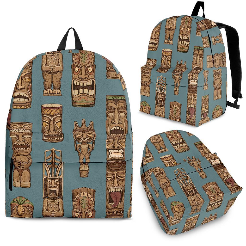 Tiki Print Pattern Backpack-grizzshop