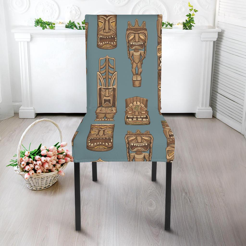 Tiki Print Pattern Chair Cover-grizzshop