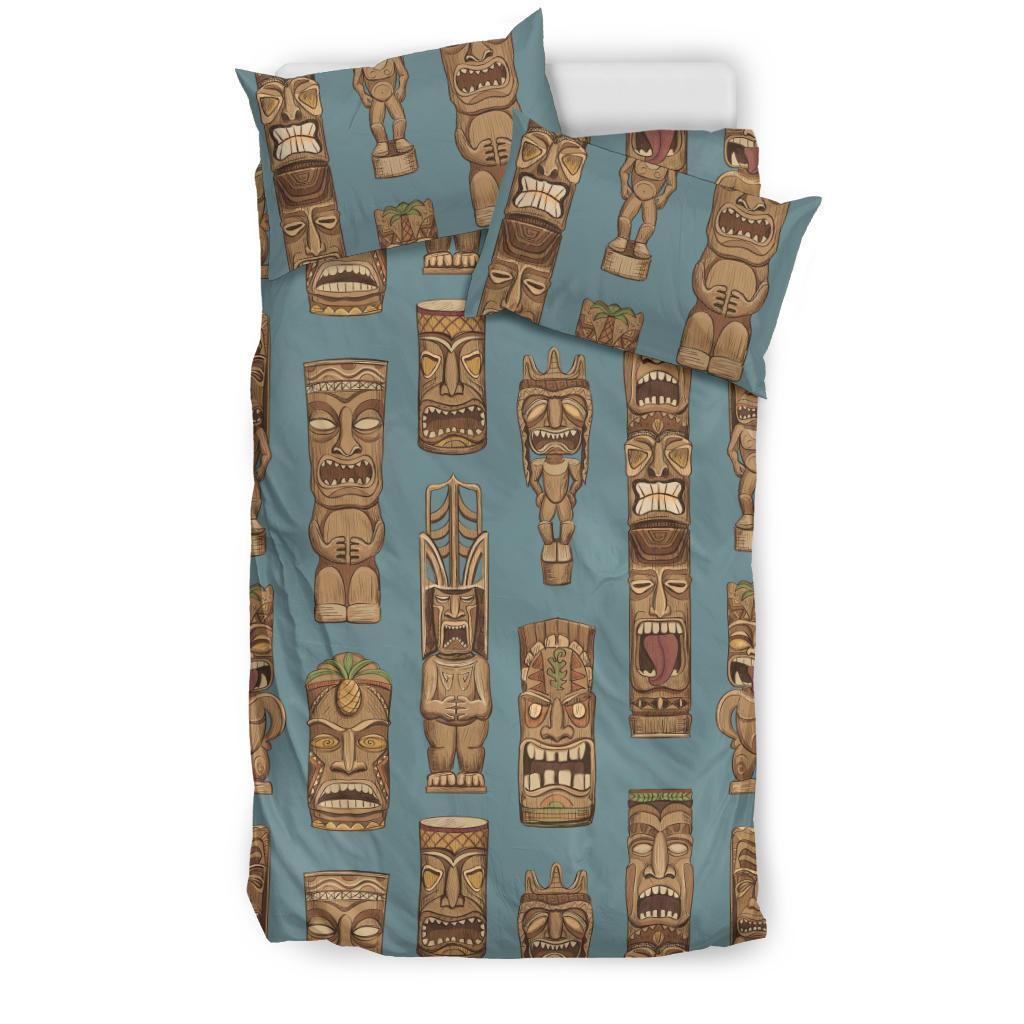 Tiki Print Pattern Duvet Cover Bedding Set-grizzshop