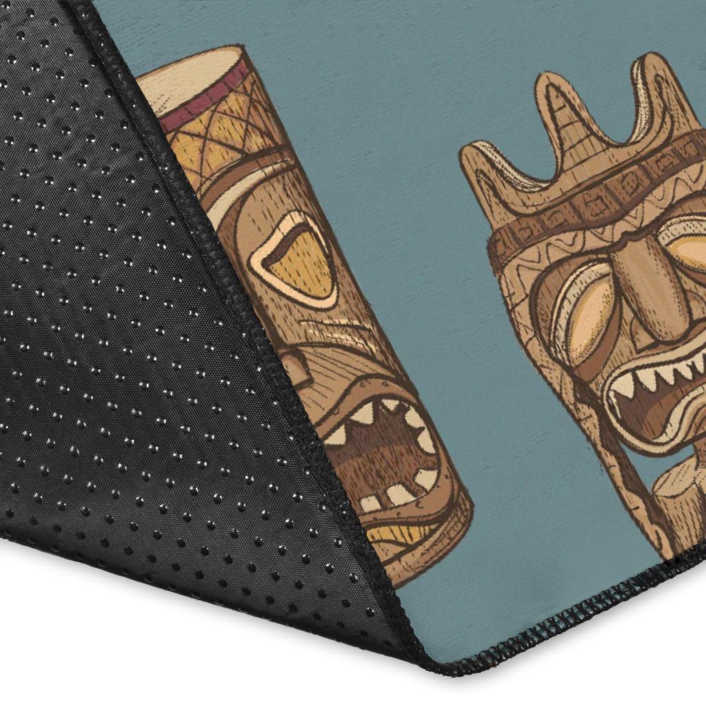Tiki Print Pattern Floor Mat-grizzshop