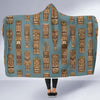 Tiki Print Pattern Hooded Blanket-grizzshop