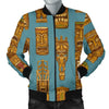 Tiki Print Pattern Men's Bomber Jacket-grizzshop