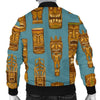 Tiki Print Pattern Men's Bomber Jacket-grizzshop