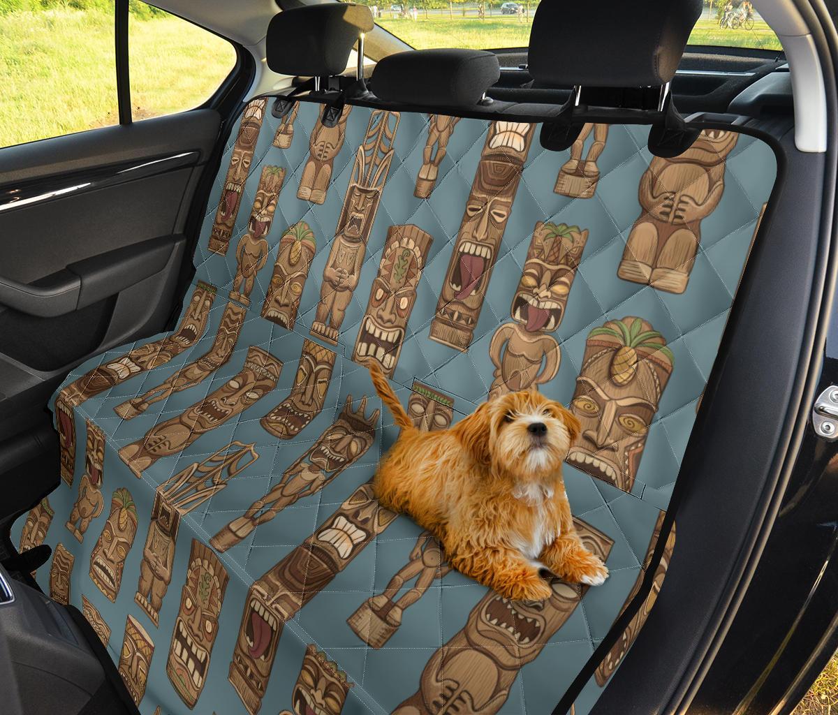 Tiki Print Pattern Pet Car Seat Cover-grizzshop