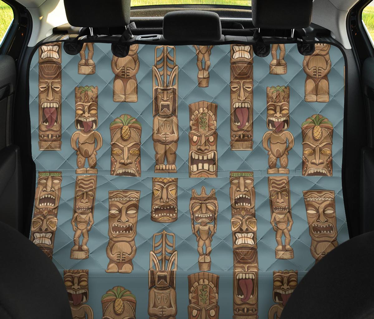 Tiki Print Pattern Pet Car Seat Cover-grizzshop