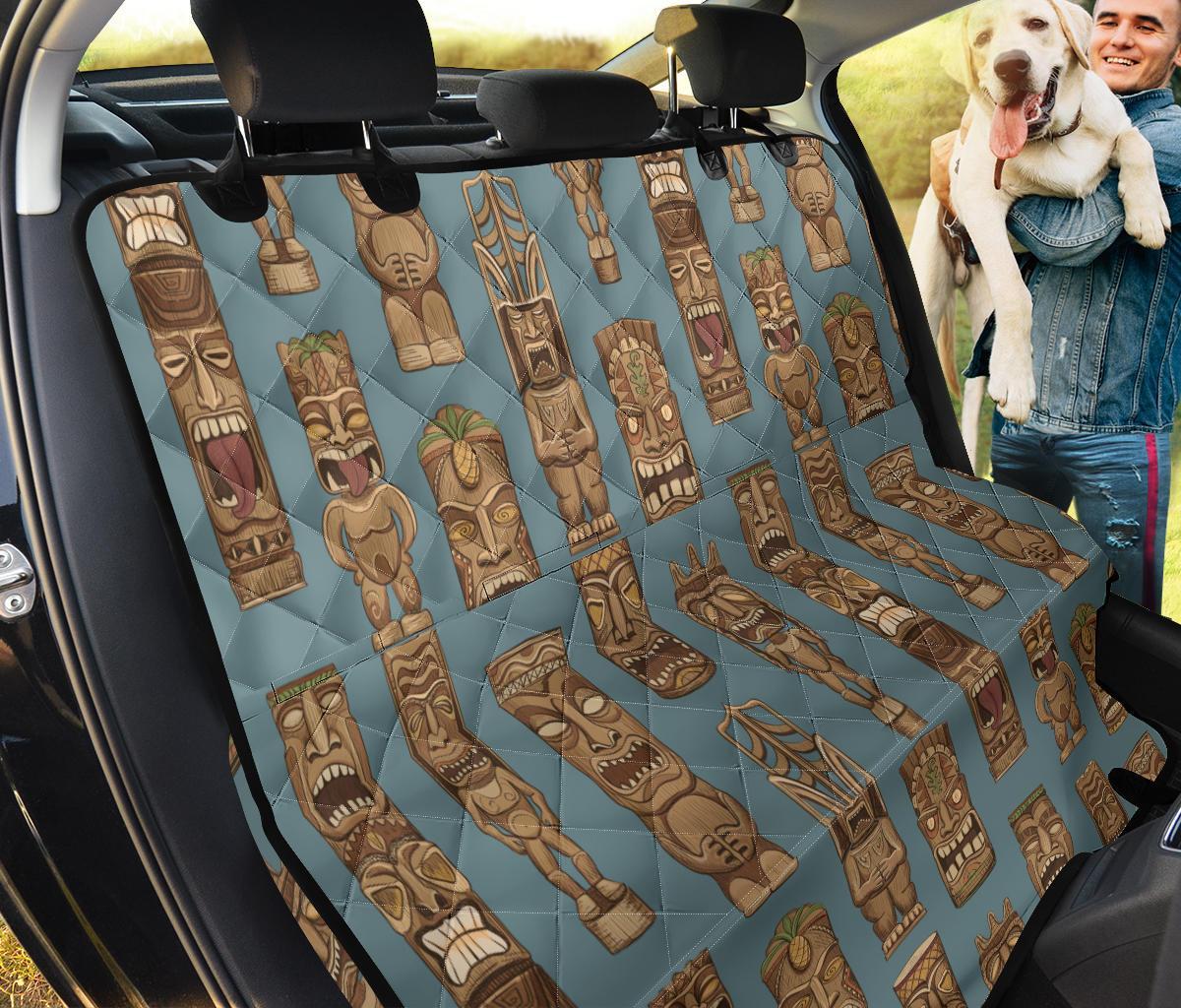 Tiki Print Pattern Pet Car Seat Cover-grizzshop