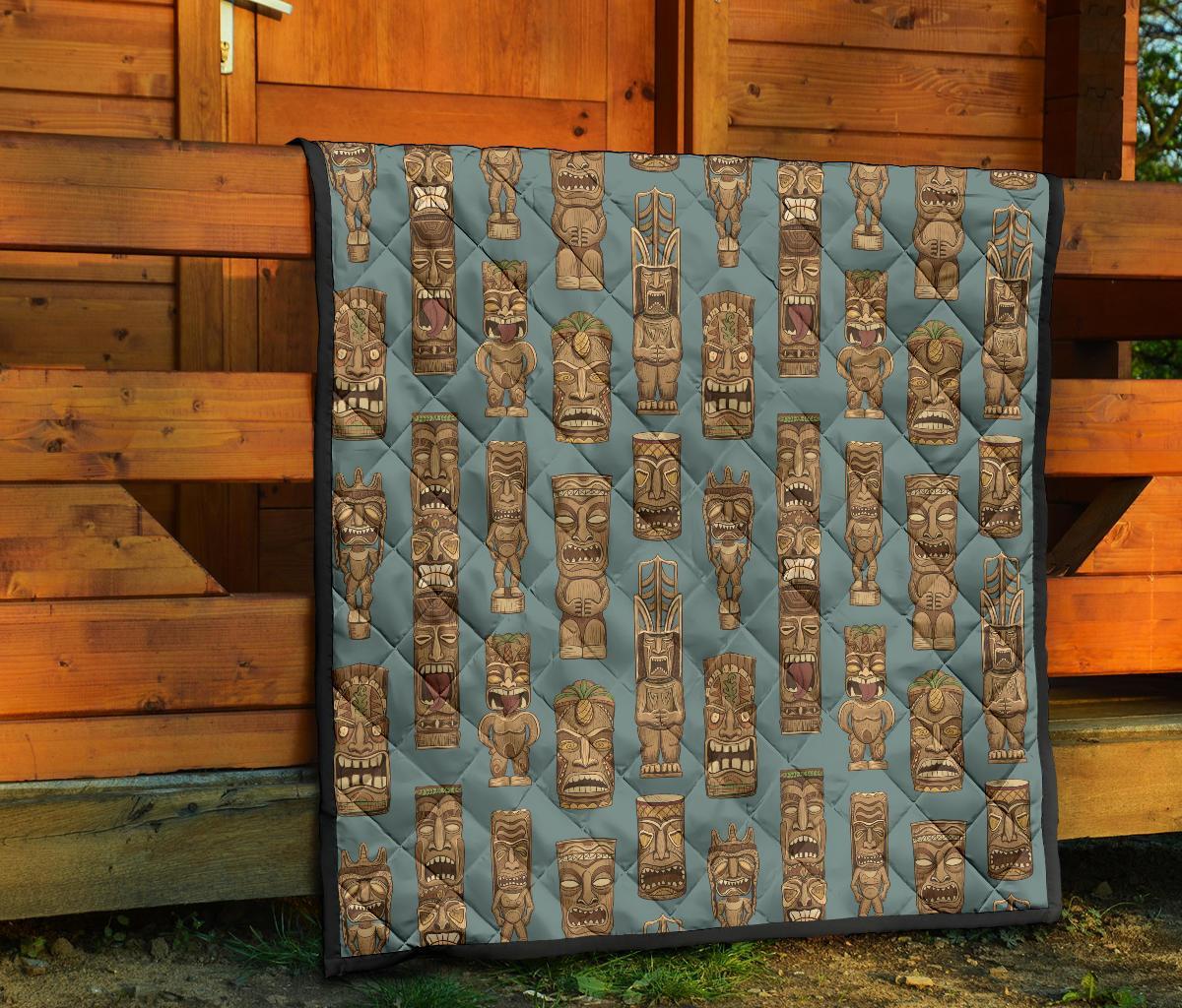 Tiki Print Pattern Quilt-grizzshop