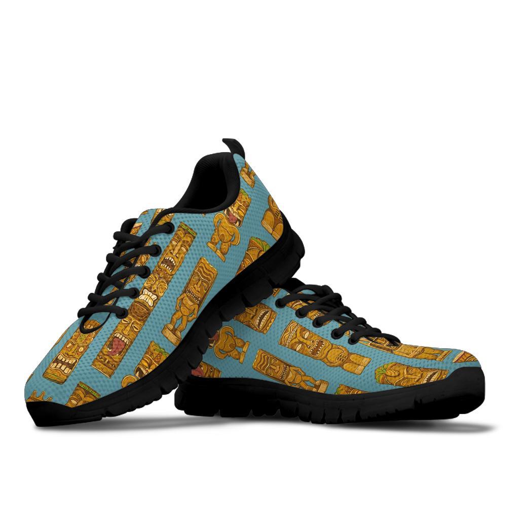 Tiki Print Pattern Sneaker Shoes For Men Women-grizzshop