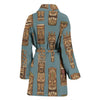 Tiki Print Pattern Women Long Robe-grizzshop