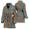 Tiki Print Pattern Women Long Robe-grizzshop