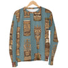 Tiki Print Pattern Women's Sweatshirt-grizzshop