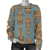 Tiki Print Pattern Women's Sweatshirt-grizzshop