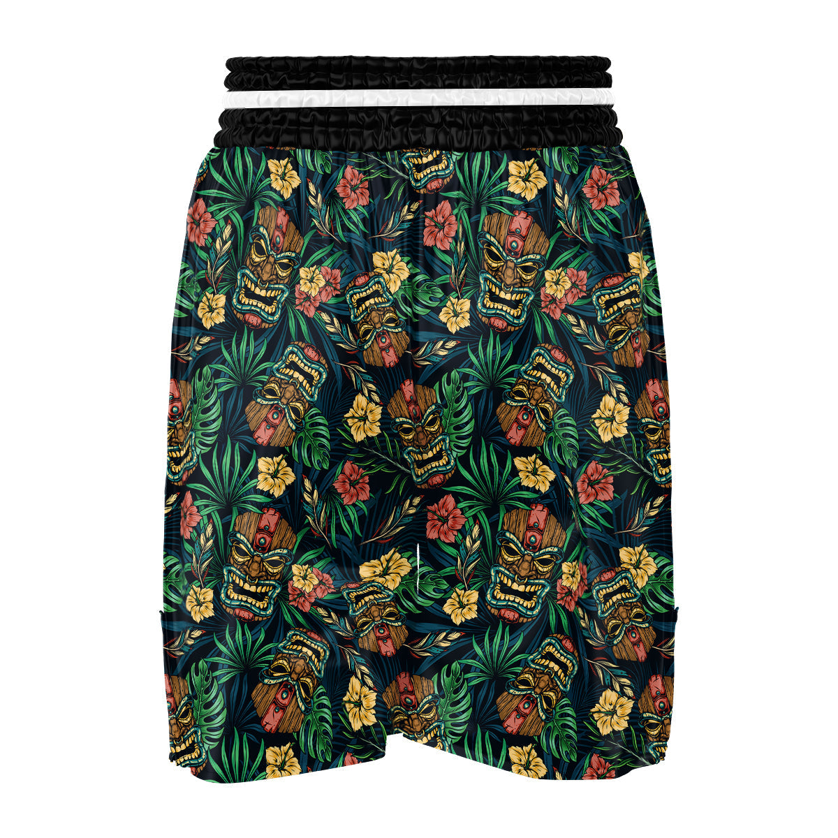 Tiki Tropical Print Pattern Boxing Shorts-grizzshop