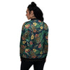 Tiki Tropical Print Pattern Women's Bomber Jacket-grizzshop