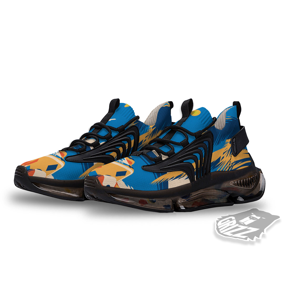Time To Travel Summer Holiday Print Black Gym Shoes-grizzshop