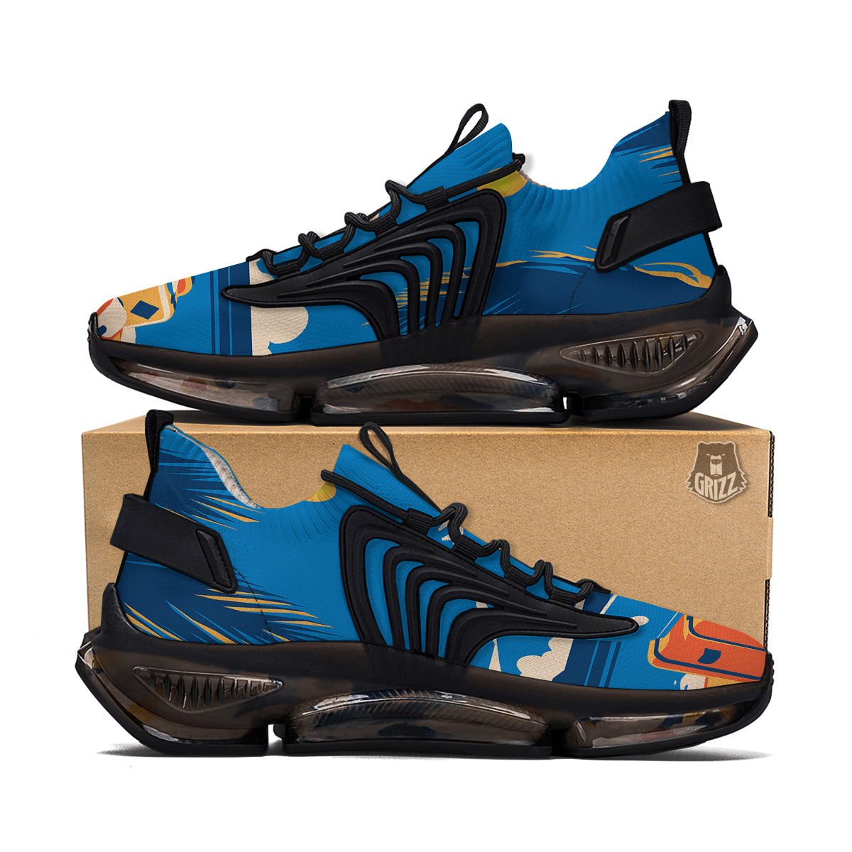 Time To Travel Summer Holiday Print Black Gym Shoes-grizzshop