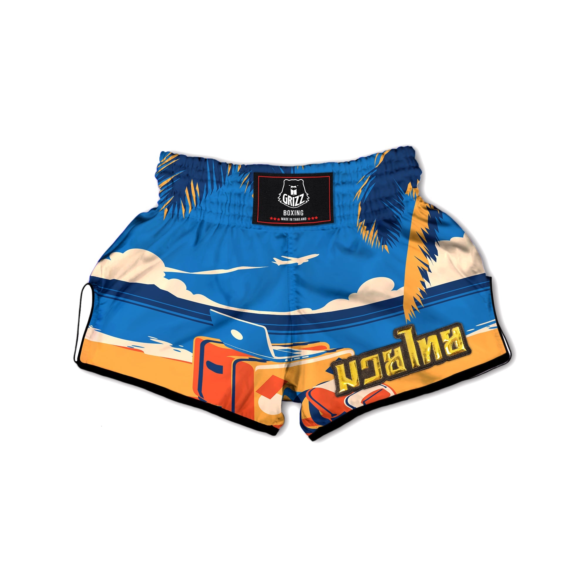 Time To Travel Summer Holiday Print Muay Thai Boxing Shorts-grizzshop