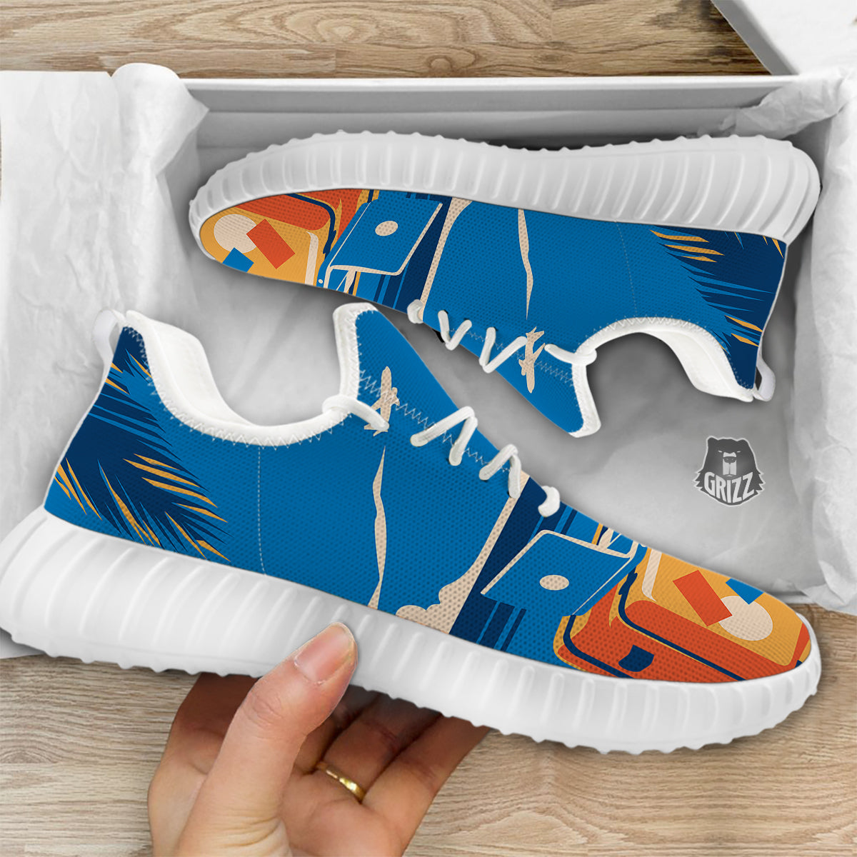 Time To Travel Summer Holiday Print White Walking Shoes-grizzshop