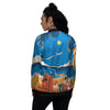 Time To Travel Summer Holiday Print Women's Bomber Jacket-grizzshop