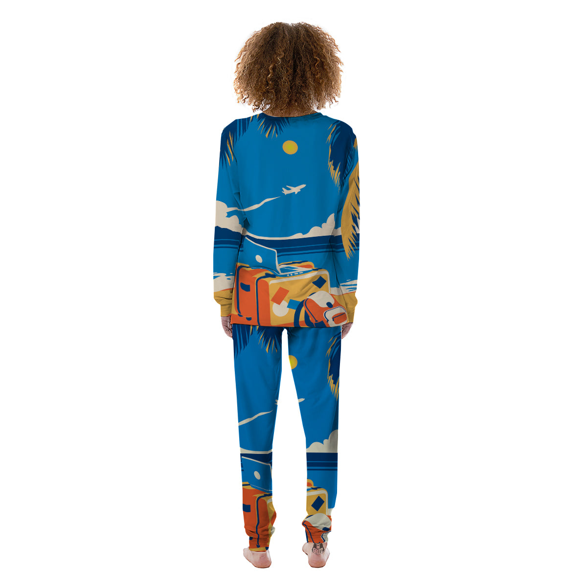 Time To Travel Summer Holiday Print Women's Pajamas-grizzshop