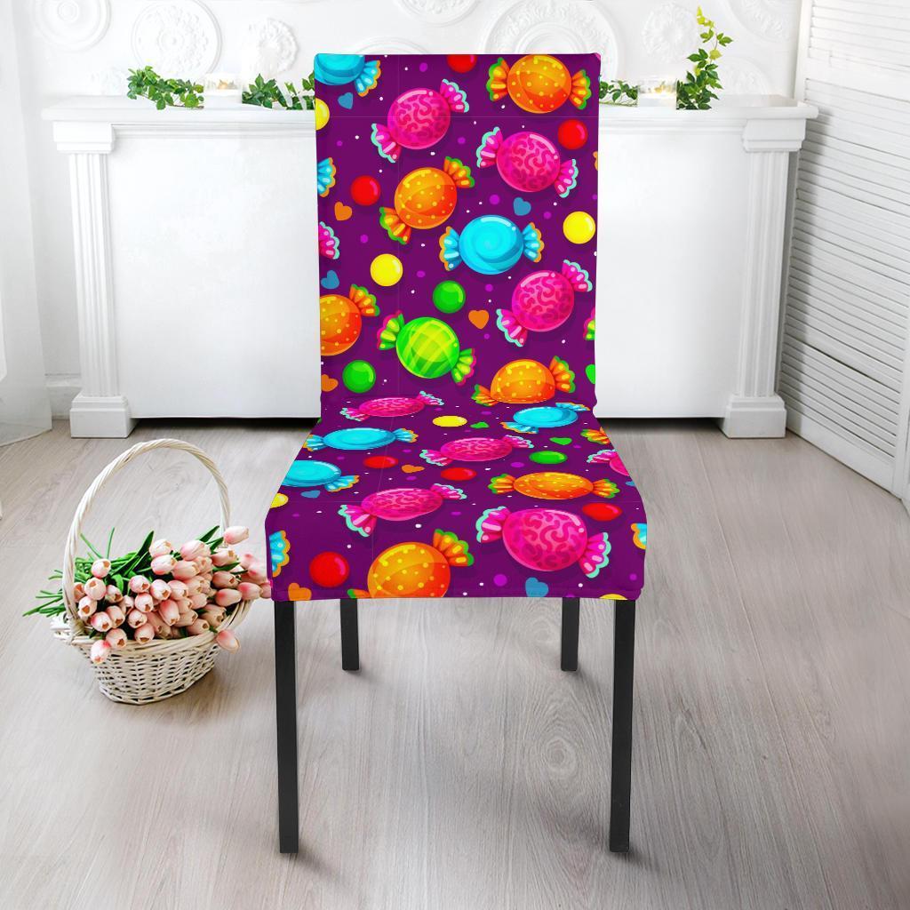 Toffee Candy Pattern Print Chair Cover-grizzshop